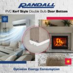 36" Kerf Slide-in Double Bulb Seal Weatherstrip Door Bottom – Durable Seal for Energy Efficiency & Draft Protection (White) - Image 5