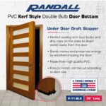 36" Kerf Slide-in Double Bulb Seal Weatherstrip Door Bottom – Durable Seal for Energy Efficiency & Draft Protection (Black) - Image 3