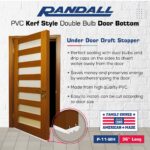 36" Kerf Slide-in Double Bulb Seal Weatherstrip Door Bottom – Durable Seal for Energy Efficiency & Draft Protection (White) - Image 3