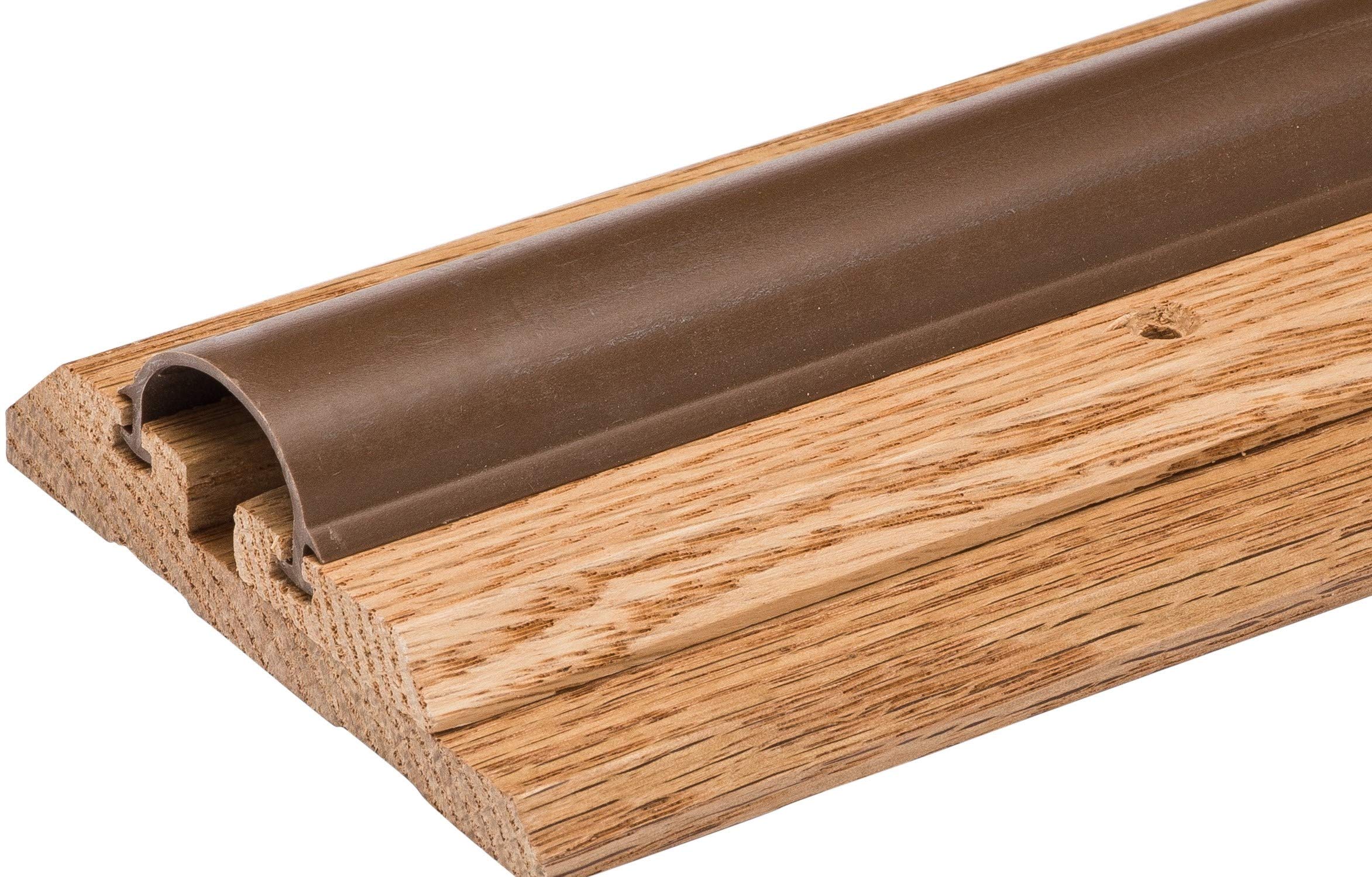 Version 1.0.0 Solid Oak Pre-Finished Adjustable Threshold for Gaps 1" to 1 1/2" Between Door Bottom and Floor (48 3/4" Long) - Image 1