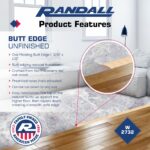 36" Red Oak Butt Edging/Reducer – 1/2" Thick x 1-3/8" Wide Unfinished Solid Oak Transition Strip with Installation Holes – Flooring Trim for Hardwood, Laminate & Engineered Floors - Image 4