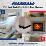 36" Kerf Slide-in Double Bulb Seal Weatherstrip Door Bottom – Durable Seal for Energy Efficiency & Draft Protection (Black) - Image 5