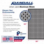 Perforated Aluminum Sheet | Union Jack Design | 24 x 36 inches | .020” Thick | Black | Great for Indoor & Outdoor Use | Made in The USA - Image 2
